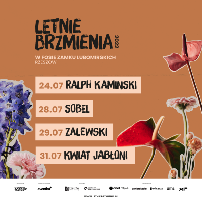 Grafika promująca koncert Letnie Brzmienia w Fosie Zamku Lubomirskich, Rzeszów